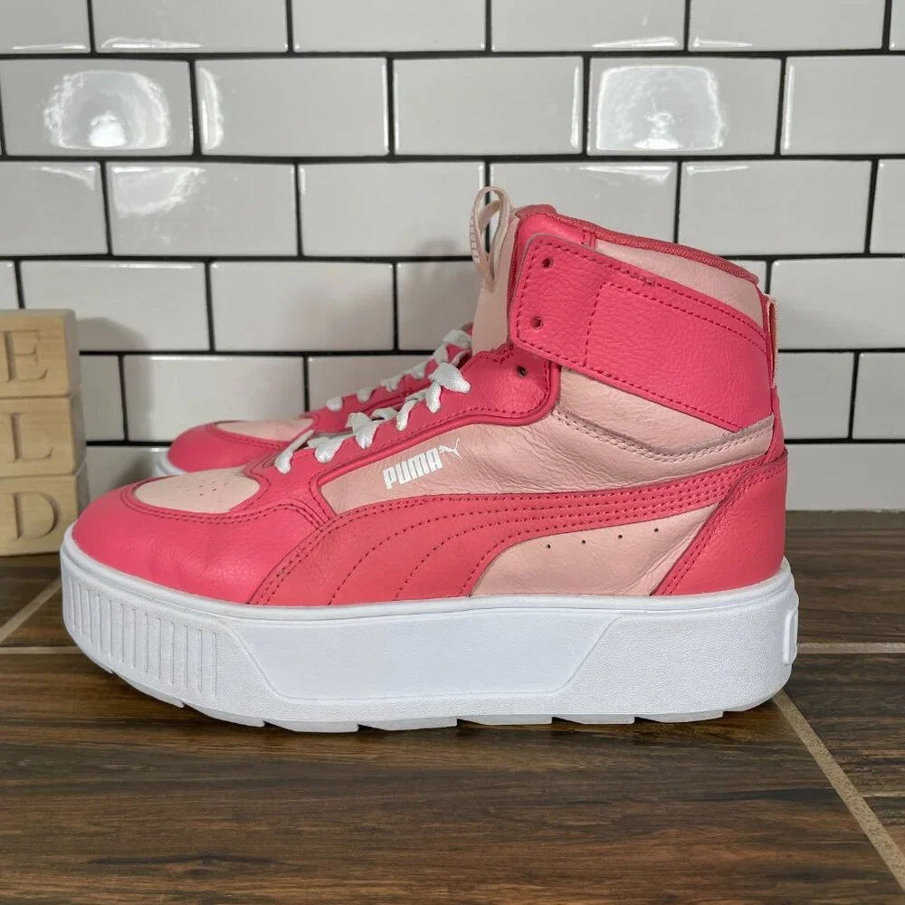 Puma Karmen Rebelle Mid JR Youth Girls Size 6 Shoes Pink Platform Sneaker